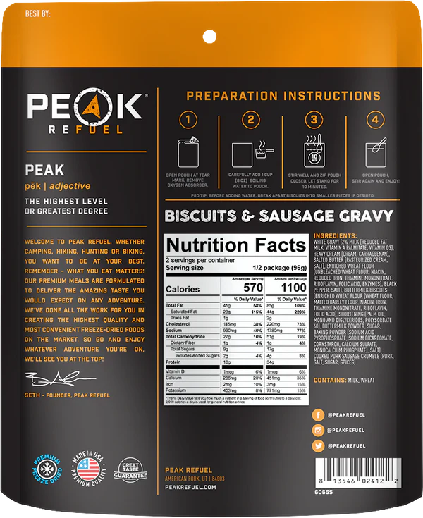 Peak Refuel Biscuits & Gravy