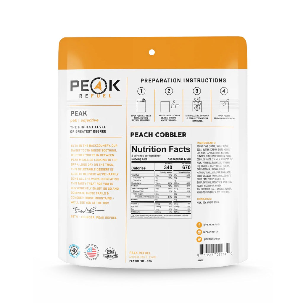 Peak Refuel Peach Cobbler