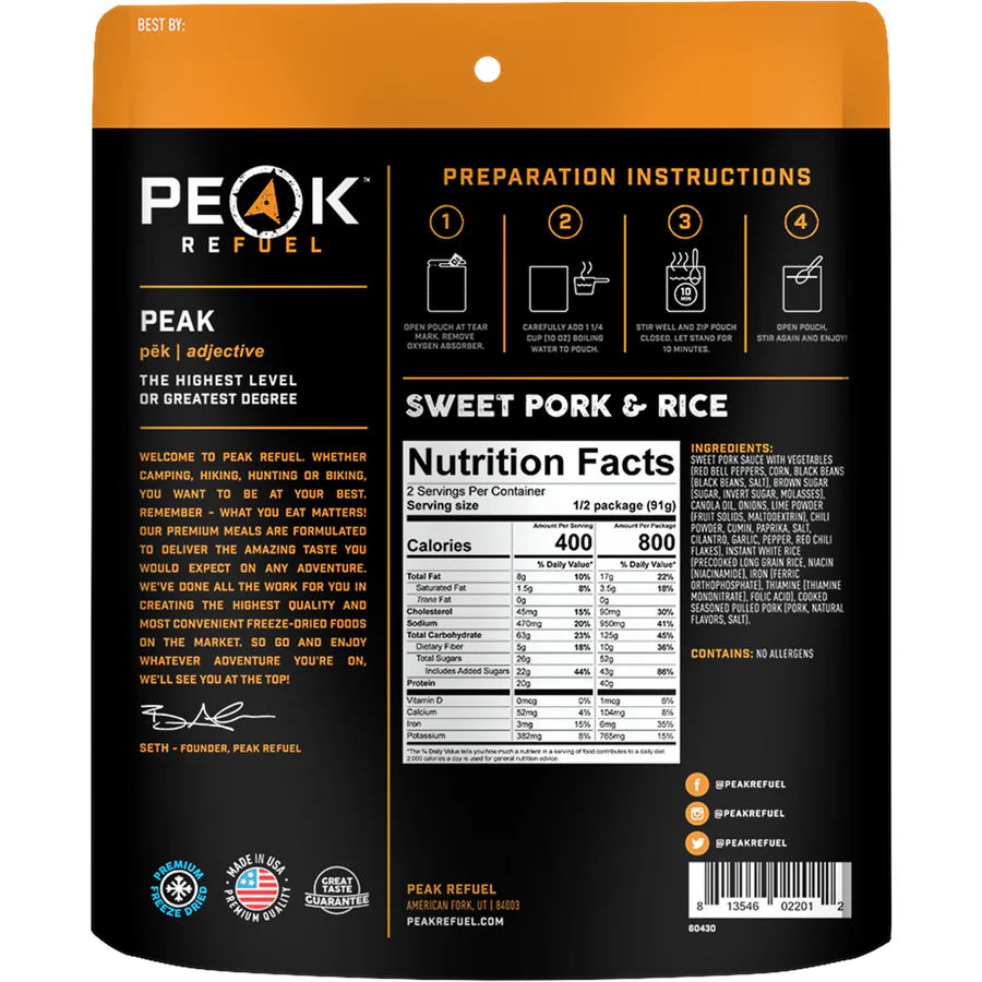 Peak Refuel Sweet Pork